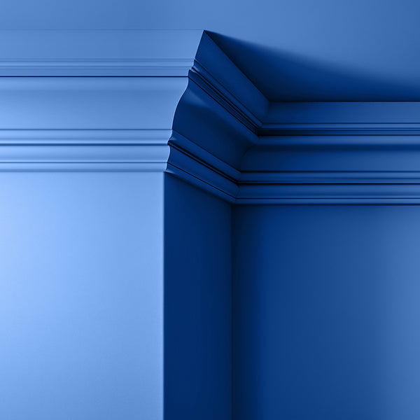 Walls, ceilings and coving painted in Lick Blue 19