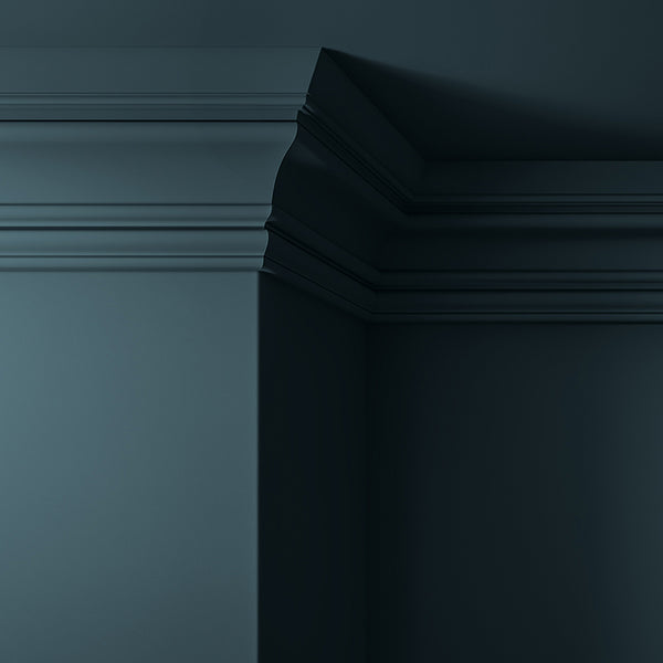 Walls, ceilings and coving painted in Lick Blue 20