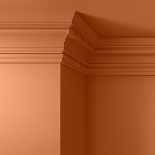Walls, ceilings and coving painted in Lick Orange 04