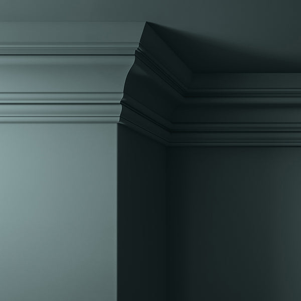 Walls, ceilings and coving painted in Lick Teal 03