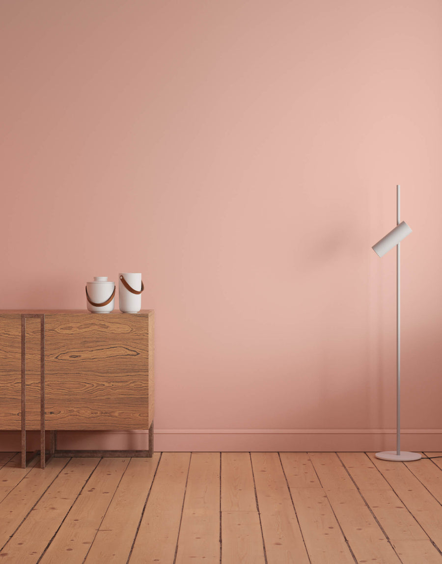 Hallway decorated in Lick x Soho House Pink 13 paint shade