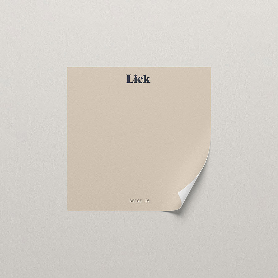 Lick peel and stick sample in Beige 05 paint shade