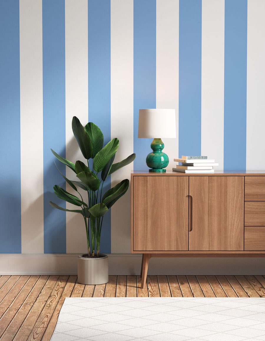Hallway decorated in Painted Stripe 02