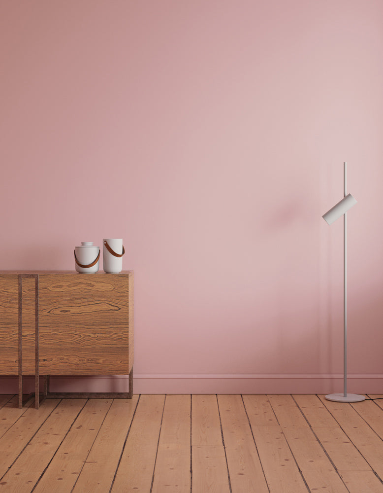 Hallway decorated in Lick Pink 05 paint shade