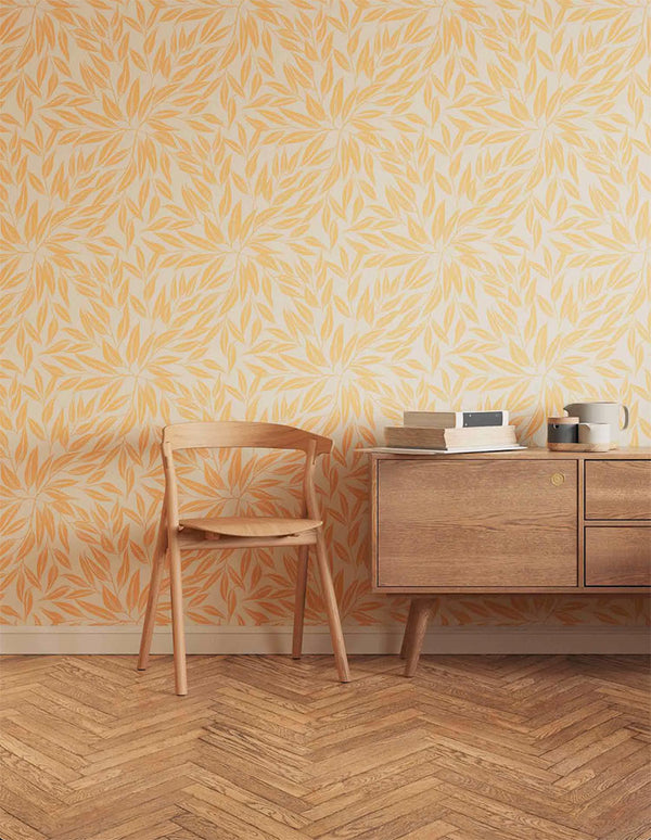 Office decorated in Botanical 06 wallpaper
