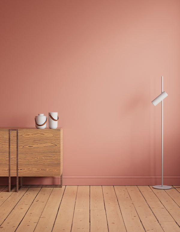 Hallway decorated in Lick Red 03 paint shade