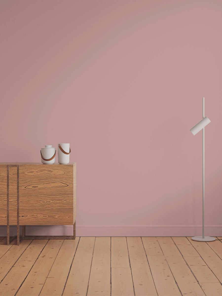 Hallway decorated in Lick Pink 09 paint shade