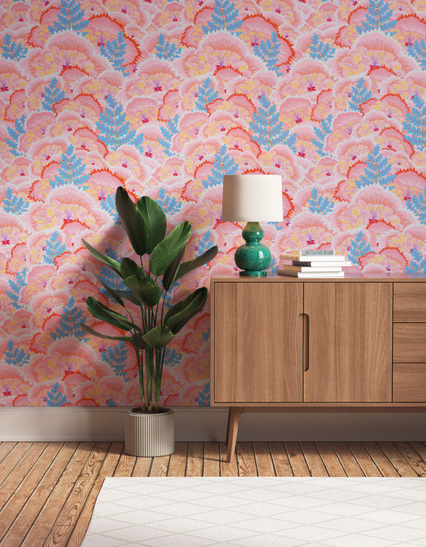 Lick Electric Poppies 01 wallpaper in hallway