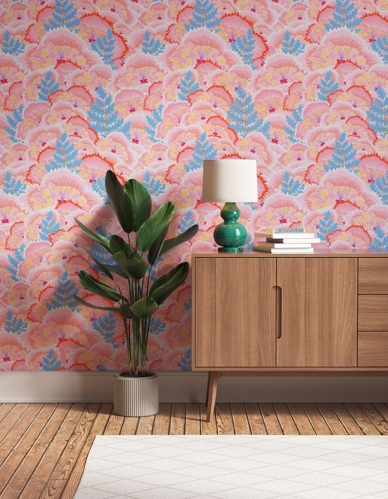 Lick Electric Poppies 01 wallpaper in hallway