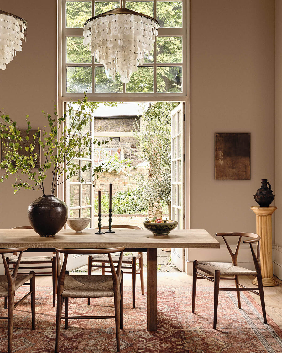 Dining room decorated in Lick Beige 02 Soho Farmhouse paint shade