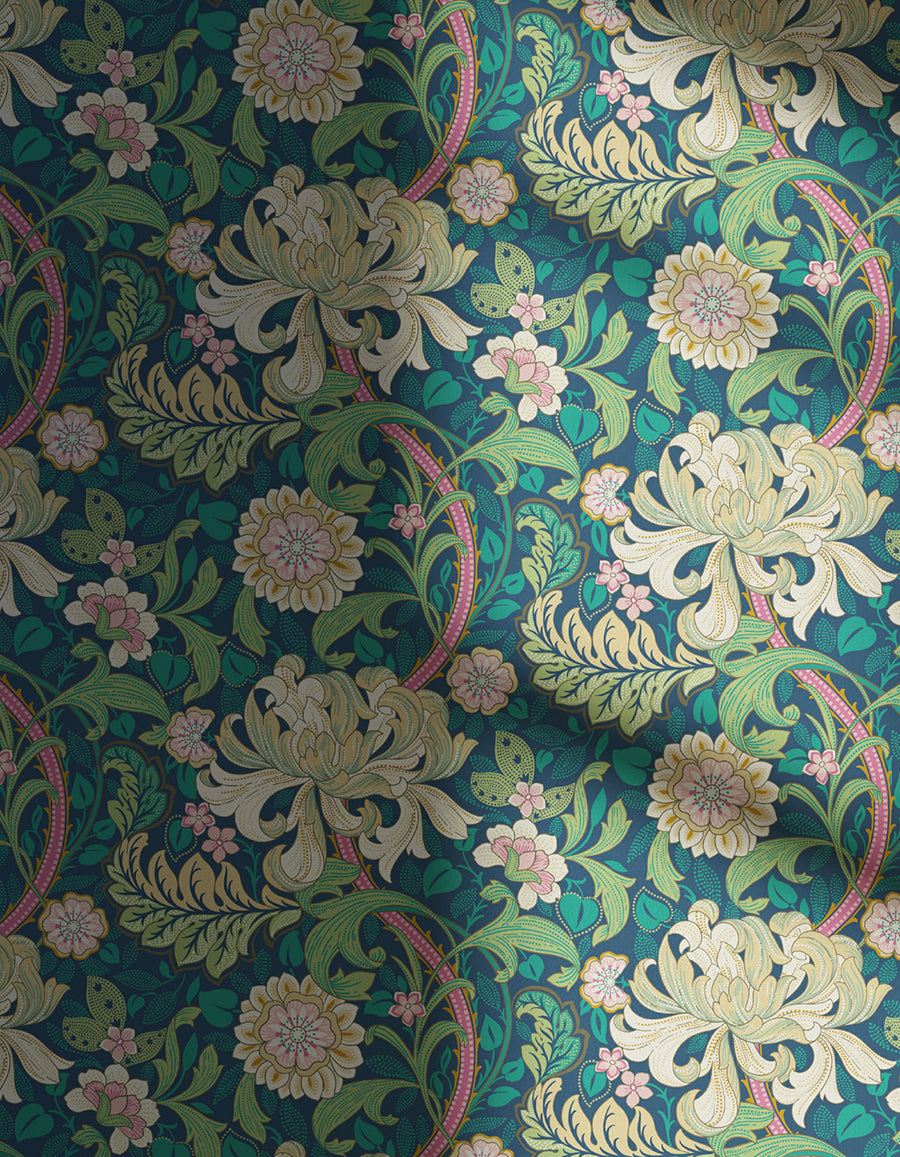 Shadowed wall decorated in Wildflowers 01