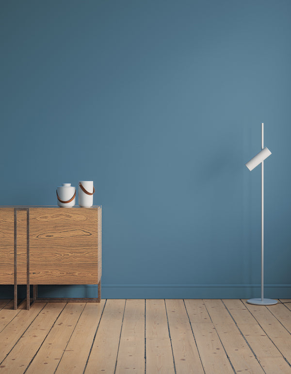 Hallway decorated in Lick Blue 05 paint shade