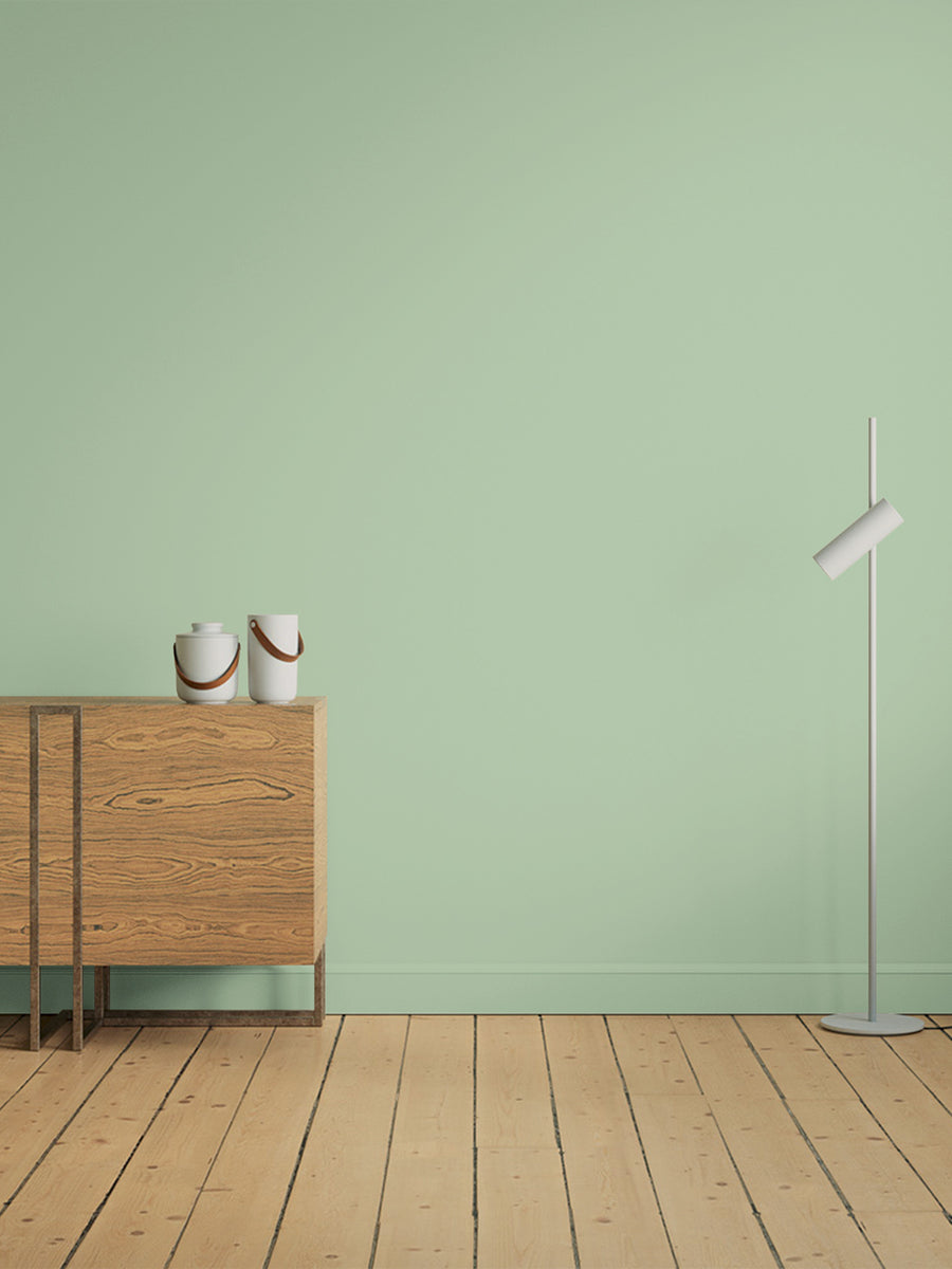 Hallway decorated in Lick Green 13 paint shade