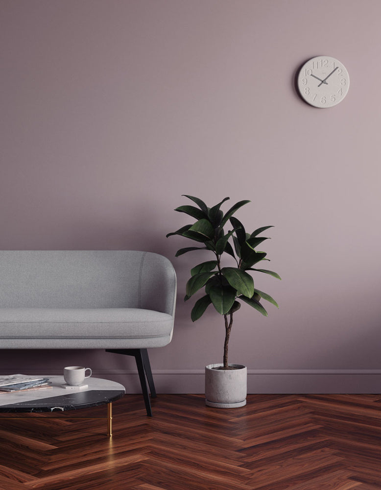 Living room decorated in Lick Purple 01 paint shade