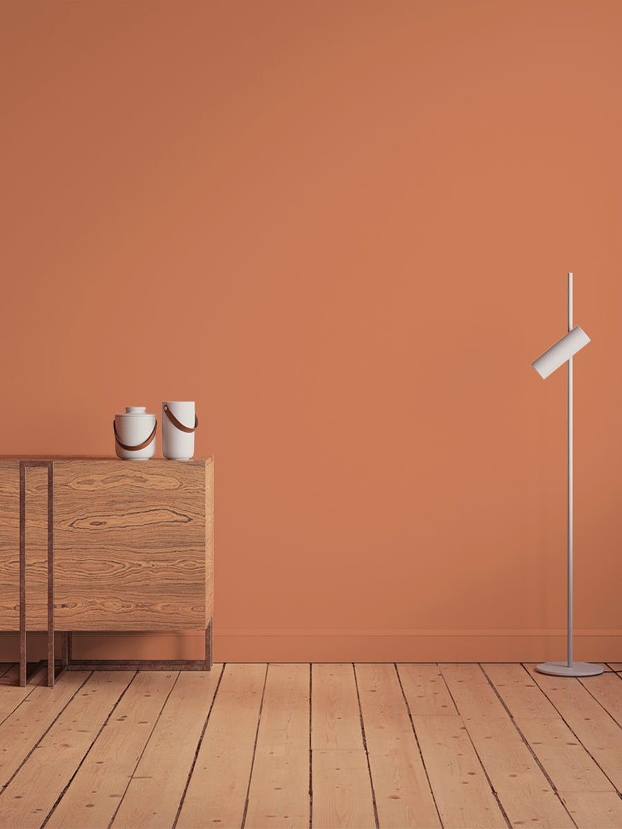 Hallway decorated in Lick Orange 04 paint shade