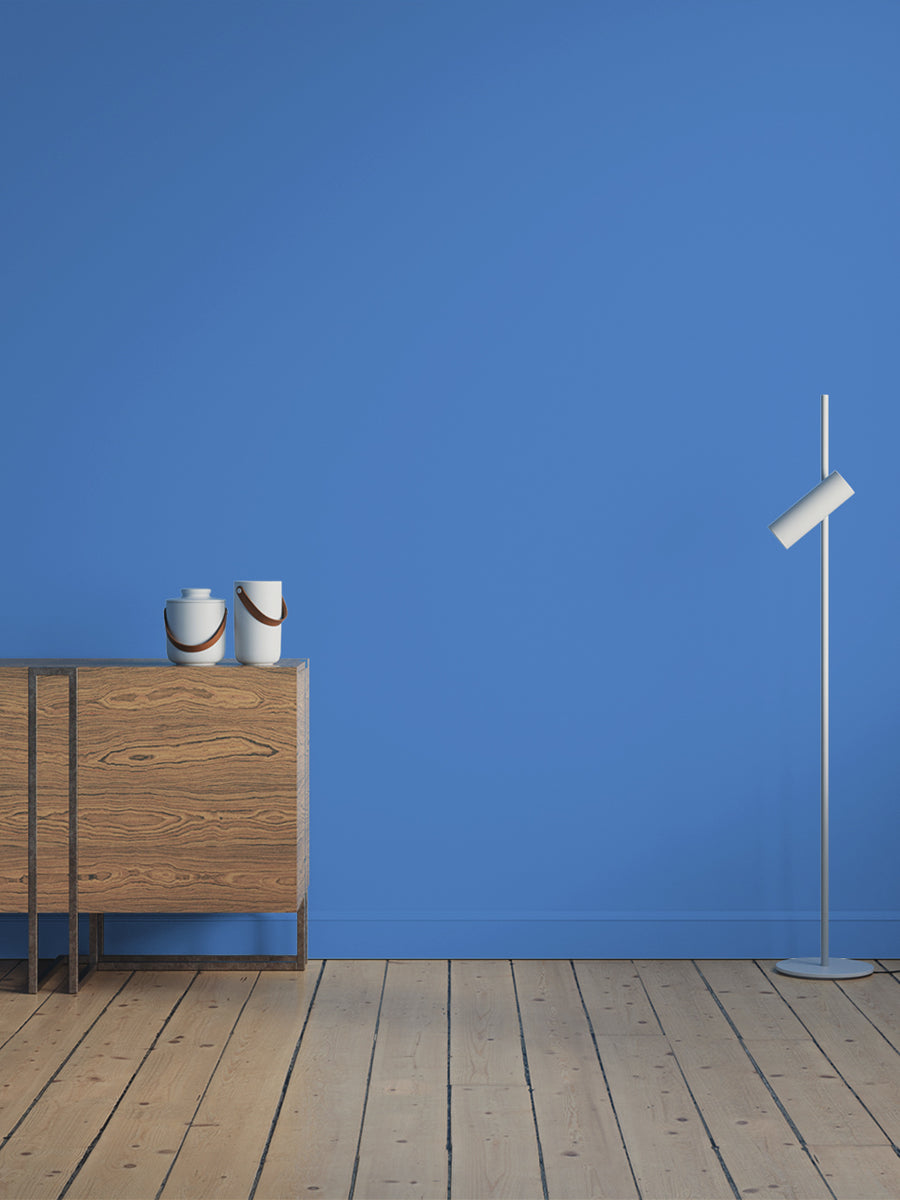 Hallway decorated in Lick Blue 19 paint shade