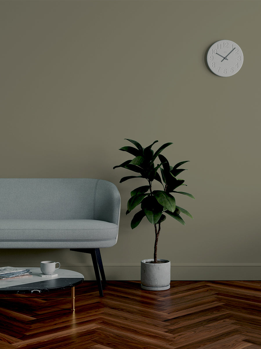 Living room decorated in Lick Greige 03 paint shade