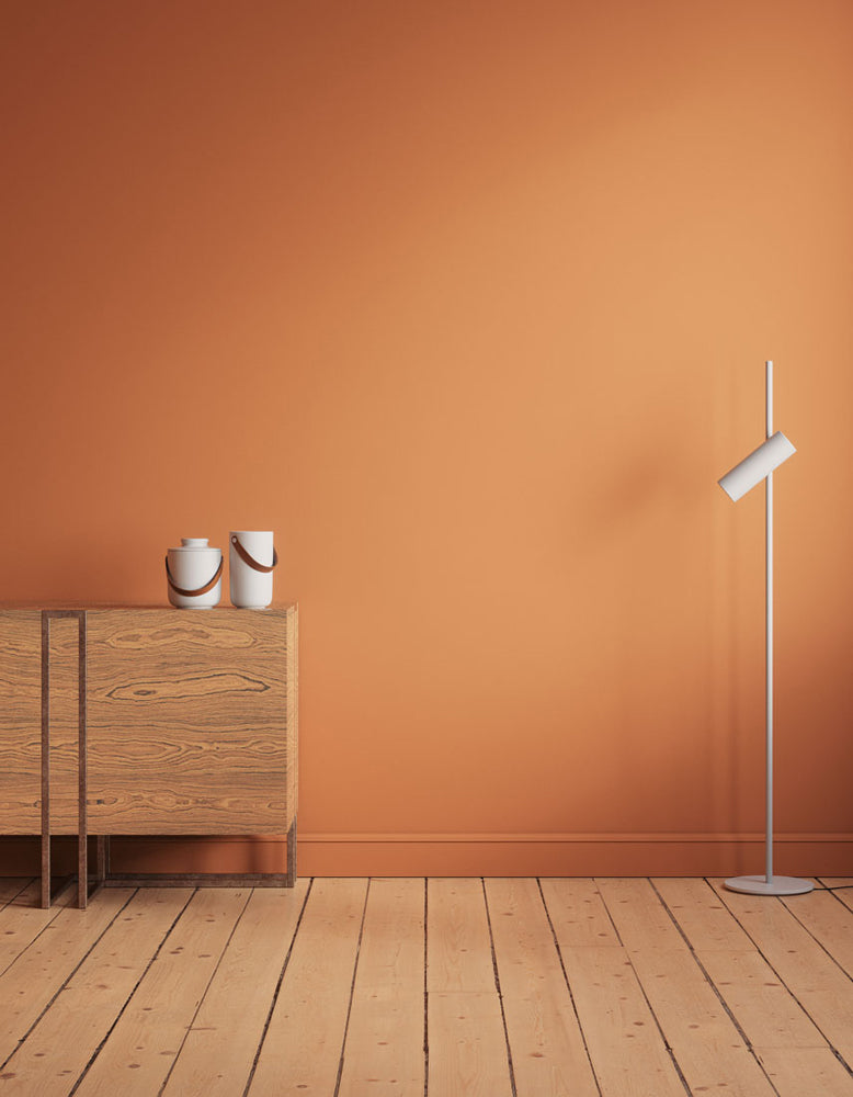 Hallway decorated in Lick Orange 02 paint shade