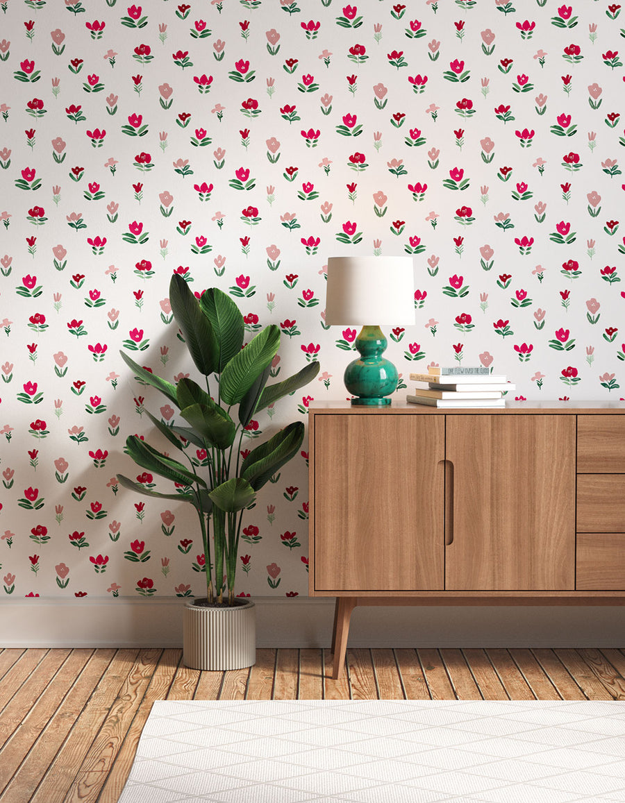 Hallway decorated in Petals 01