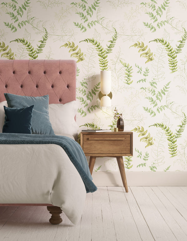 Lick Fern 01 wallpaper in bedroom