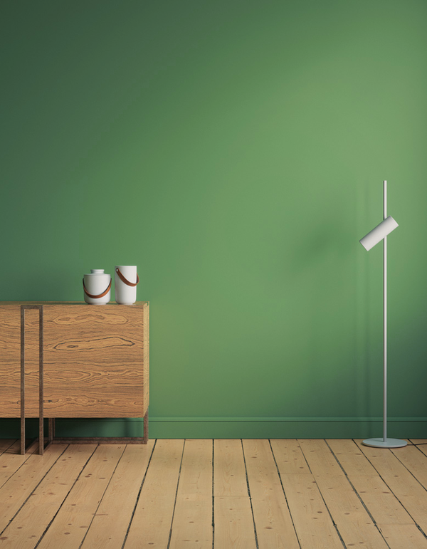 Hallway decorated in Lick Green 07 paint shade