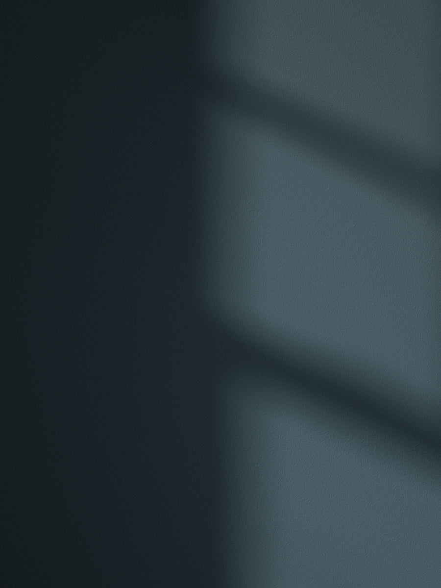 Wall painted in Blue 20 with a shadow