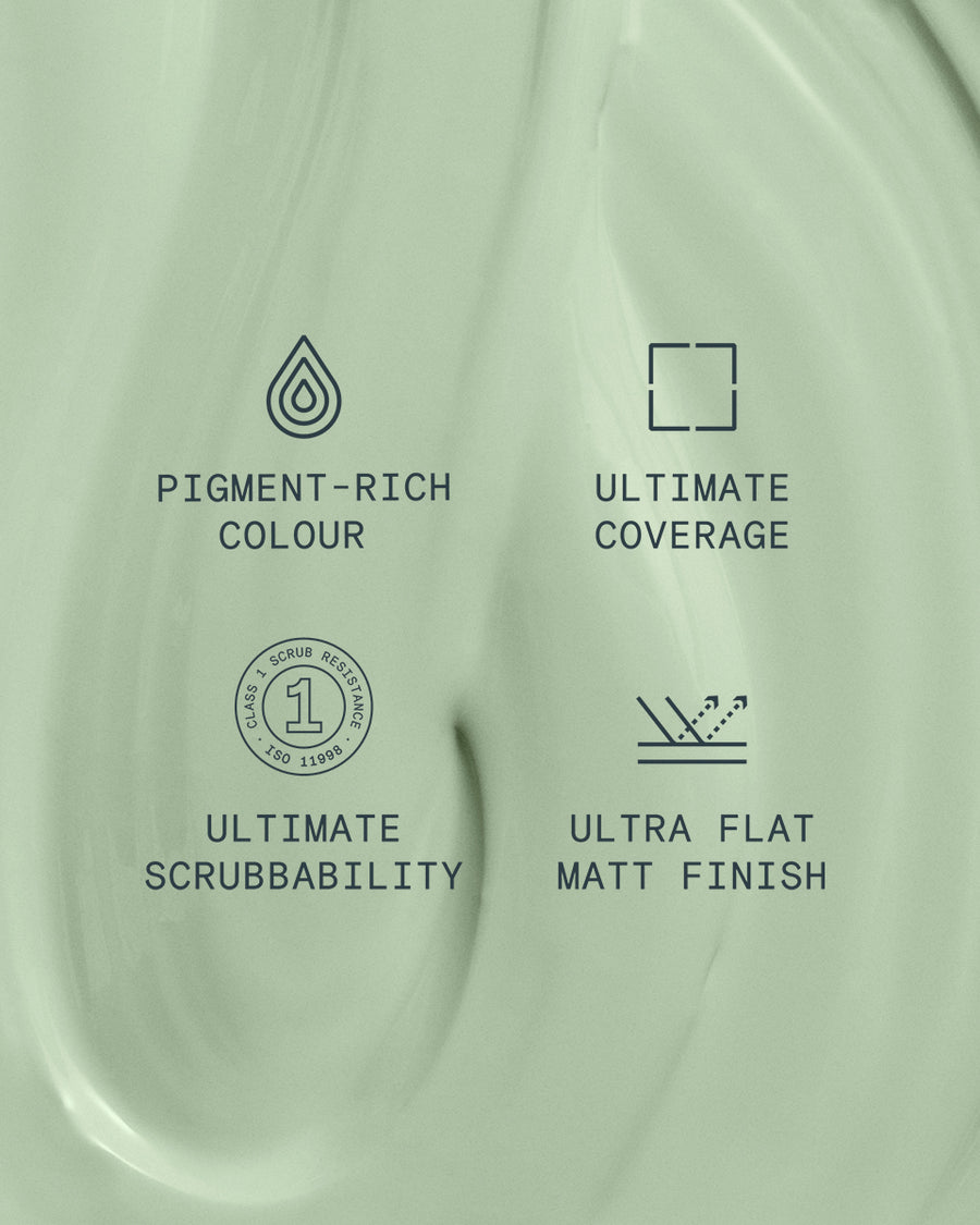 Supreme paint is ultra flat matt and pigment rich with ultimate coverage and scrubbability