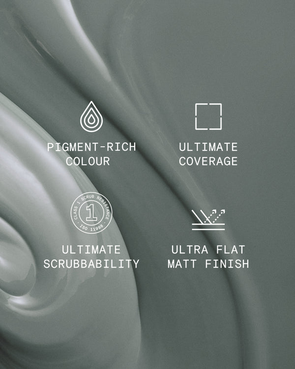 Supreme paint is ultra flat matt and pigment rich with ultimate coverage and scrubbability