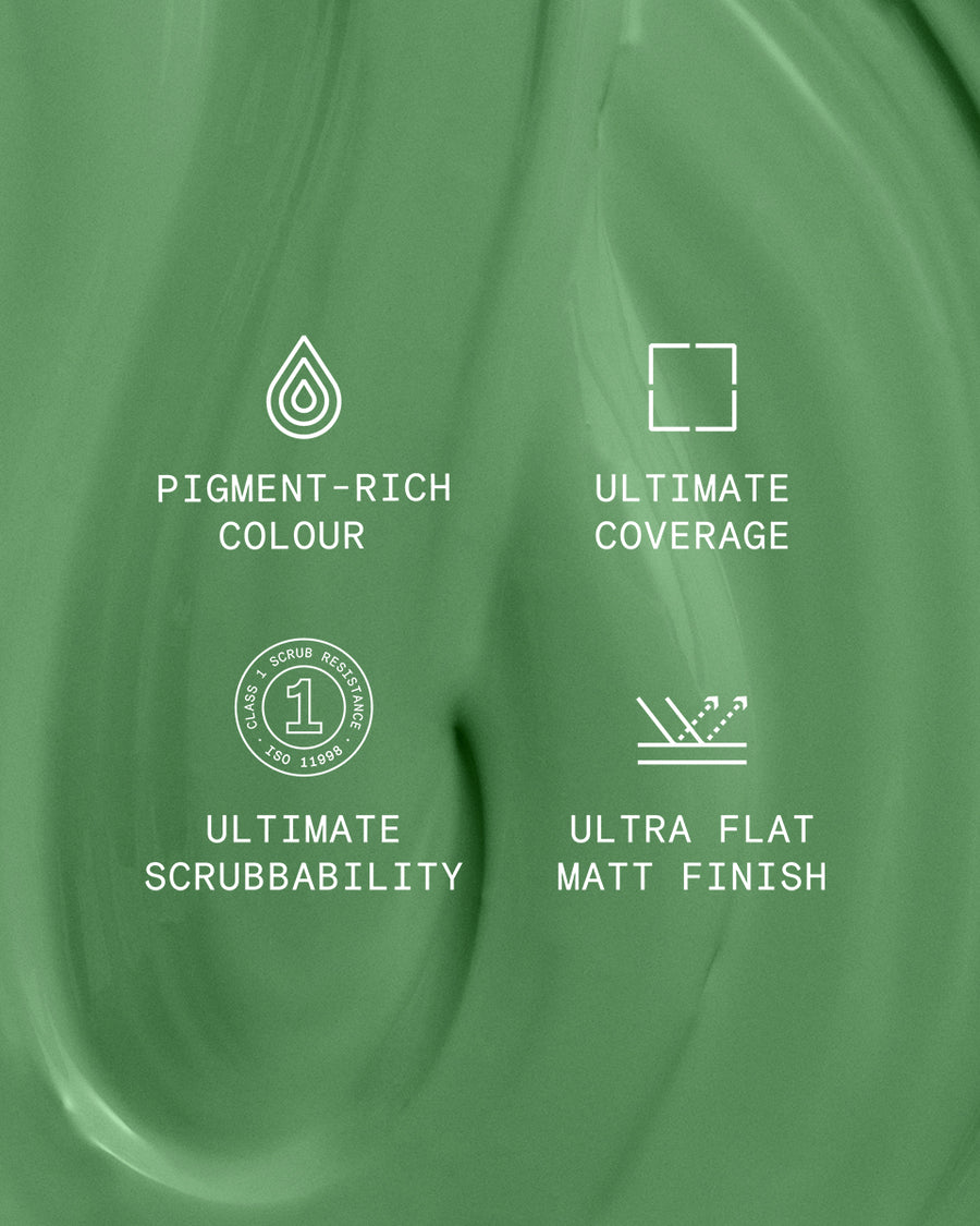 Supreme paint is ultra flat matt and pigment rich with ultimate coverage and scrubbability