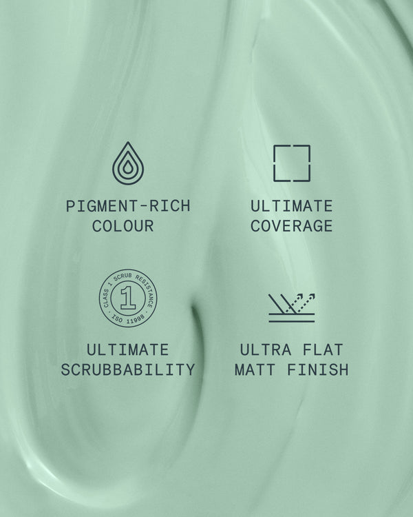 Supreme paint is ultra flat matt and pigment rich with ultimate coverage and scrubbability