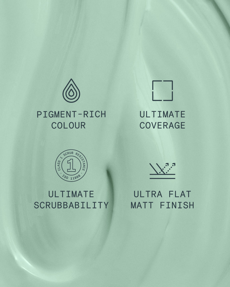 Supreme paint is ultra flat matt and pigment rich with ultimate coverage and scrubbability