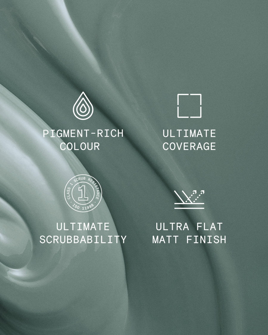 Supreme paint is ultra flat matt and pigment rich with ultimate coverage and scrubbability