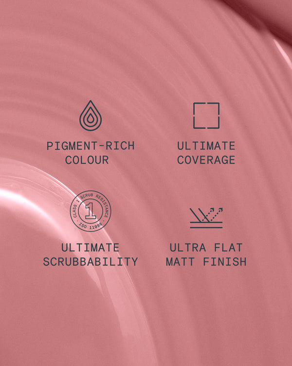 Supreme paint is ultra flat matt and pigment rich with ultimate coverage and scrubbability