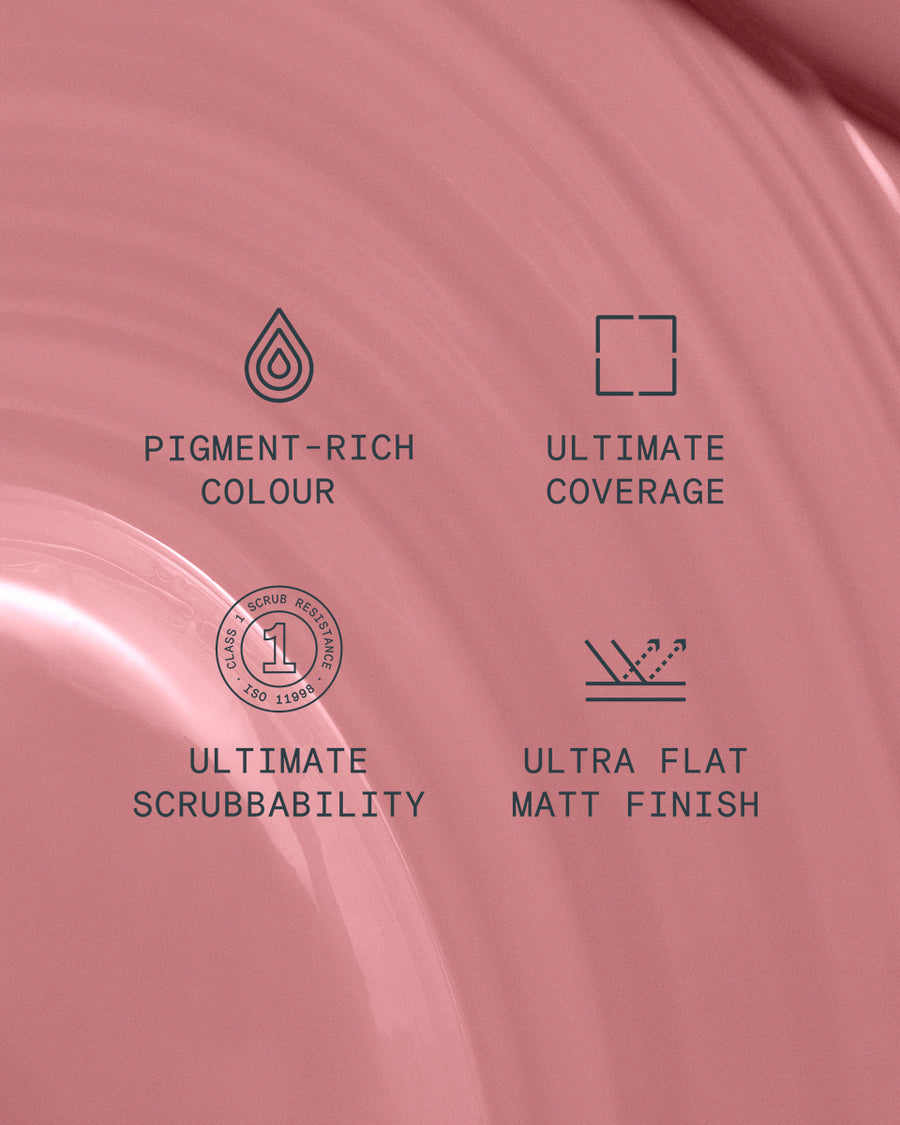 Supreme paint is ultra flat matt and pigment rich with ultimate coverage and scrubbability