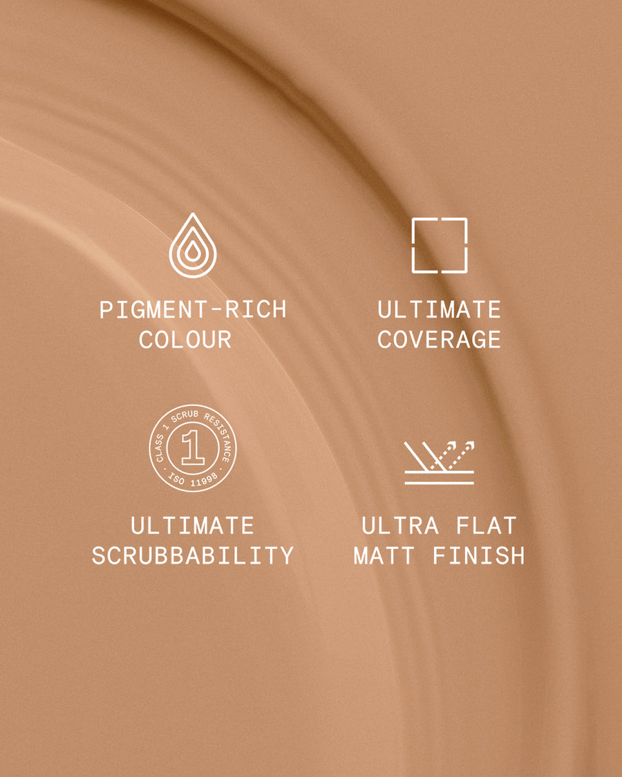 Supreme paint is ultra flat matt and pigment rich with ultimate coverage and scrubbability