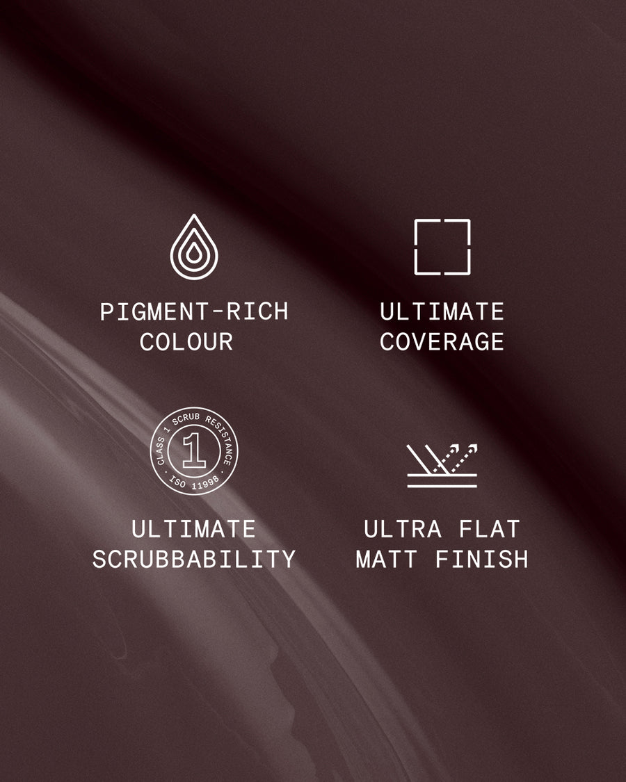 Supreme paint is ultra flat matt and pigment rich with ultimate coverage and scrubbability