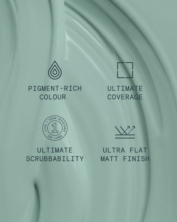 Supreme paint is ultra flat matt and pigment rich with ultimate coverage and scrubbability