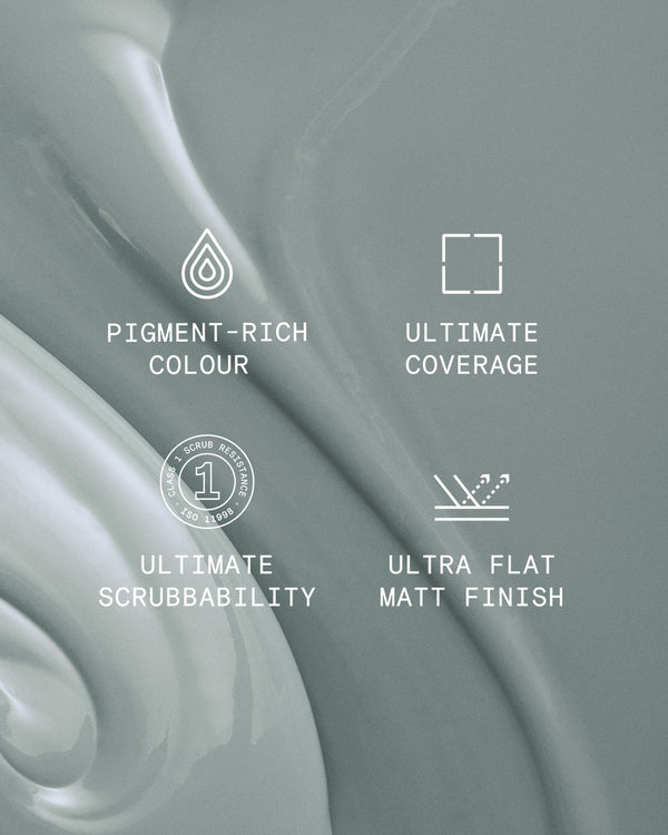 Supreme paint is ultra flat matt and pigment rich with ultimate coverage and scrubbability