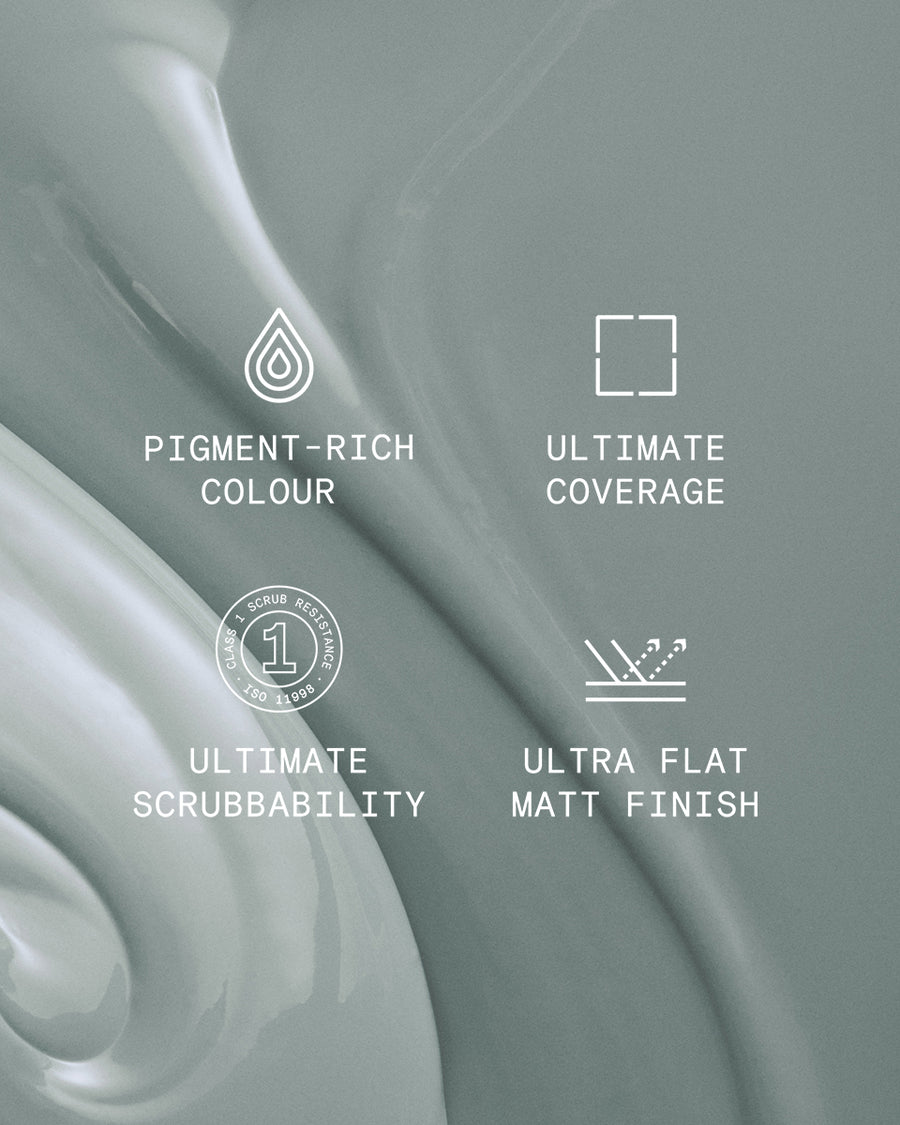 Supreme paint is ultra flat matt and pigment rich with ultimate coverage and scrubbability