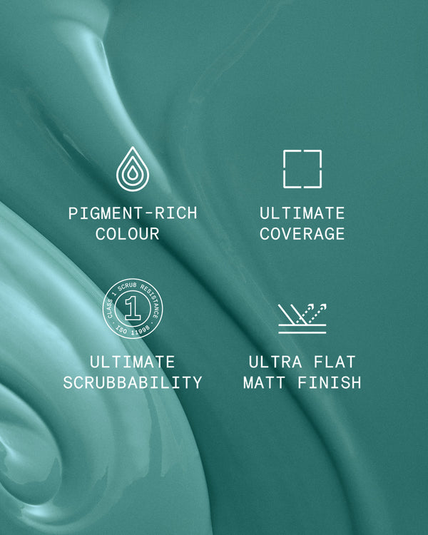 Supreme paint is ultra flat matt and pigment rich with ultimate coverage and scrubbability