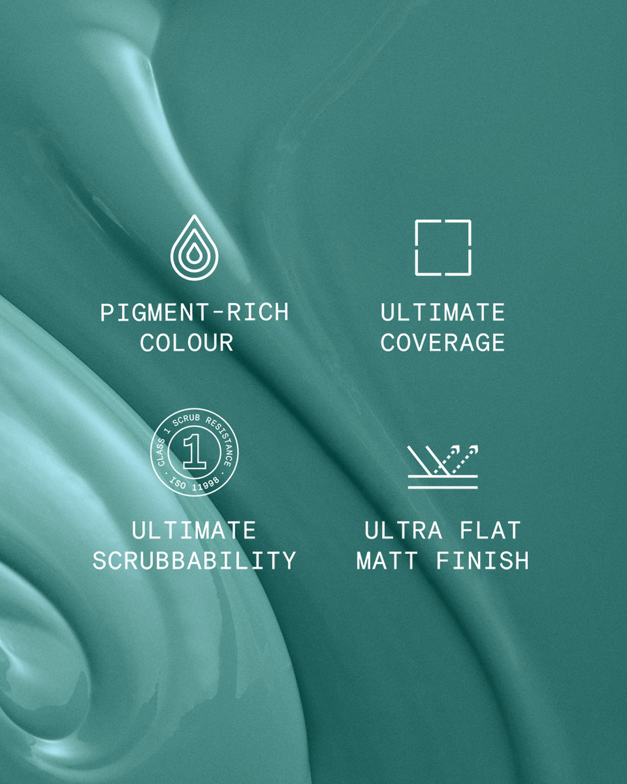 Supreme paint is ultra flat matt and pigment rich with ultimate coverage and scrubbability