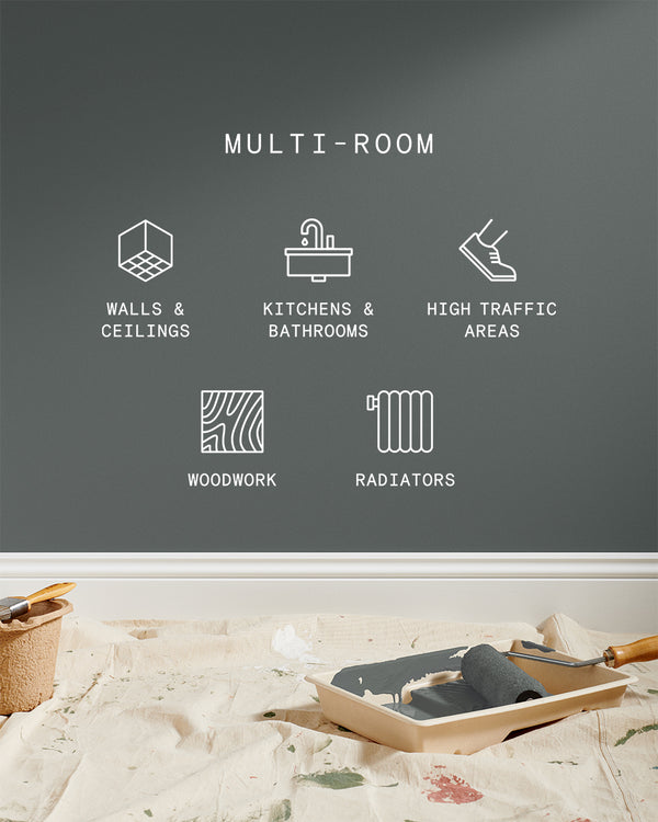 Supreme paint is suitable for walls and ceilings, kitchens and bathrooms, high traffic areas, woodwork and radiators