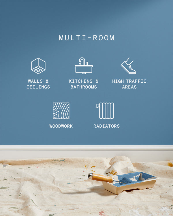 Supreme paint is suitable for walls and ceilings, kitchens and bathrooms, high traffic areas, woodwork and radiators