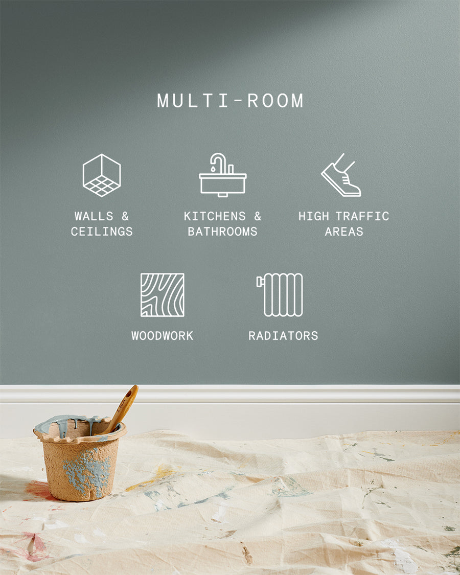 Supreme paint is suitable for walls and ceilings, kitchens and bathrooms, high traffic areas, woodwork and radiators