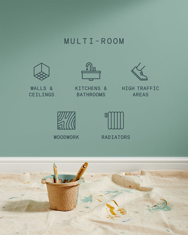 Supreme paint is suitable for walls and ceilings, kitchens and bathrooms, high traffic areas, woodwork and radiators