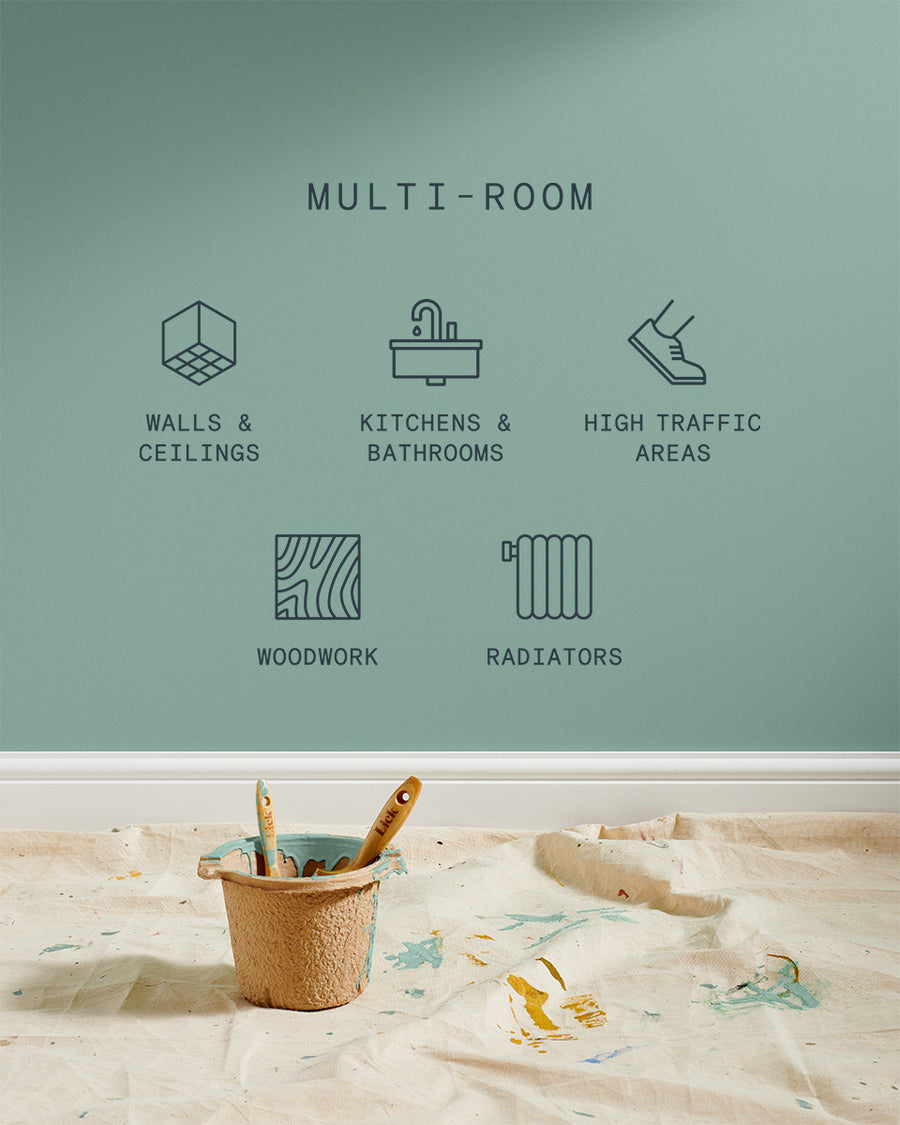 Supreme paint is suitable for walls and ceilings, kitchens and bathrooms, high traffic areas, woodwork and radiators