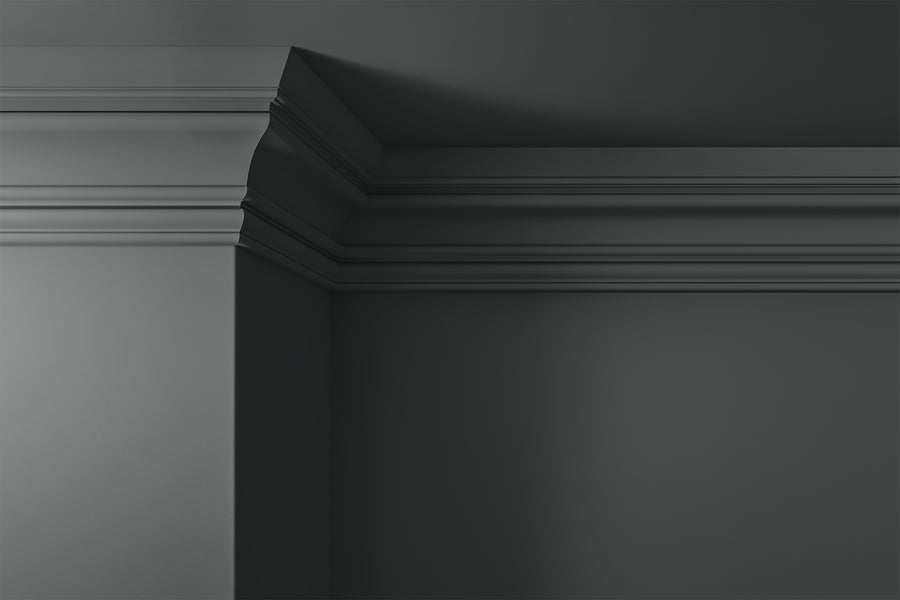 Walls, ceilings and coving painted in Lick Grey 17