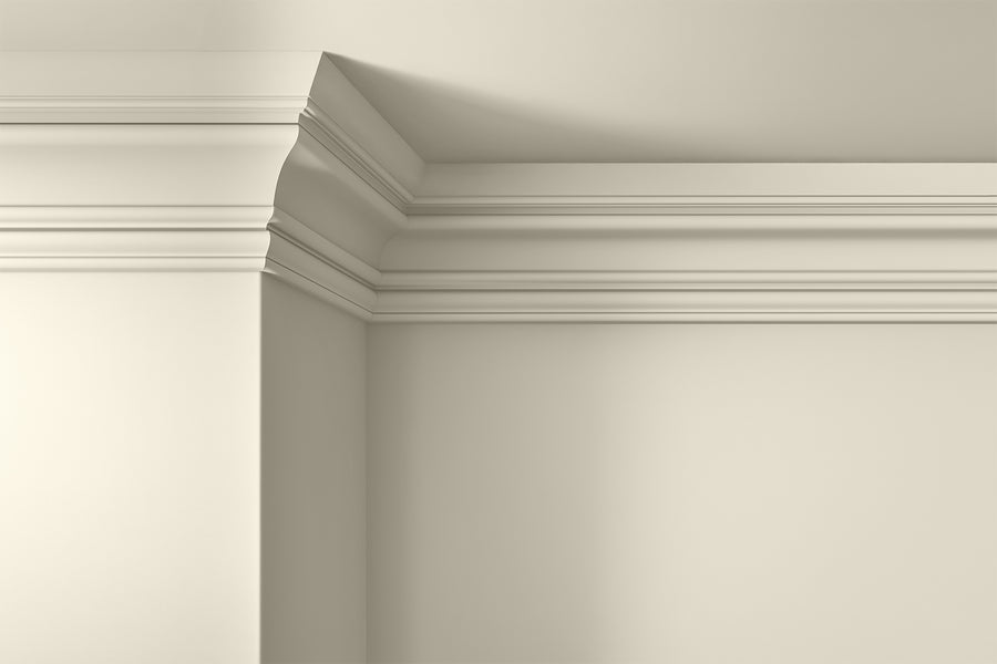 Walls, ceilings and coving painted in Lick White 05