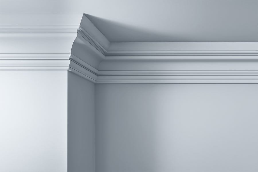Walls, ceilings and coving painted in Lick Blue 14
