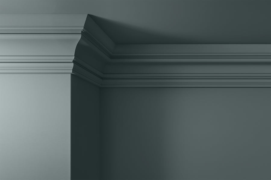 Walls, ceilings and coving painted in Lick Teal 02